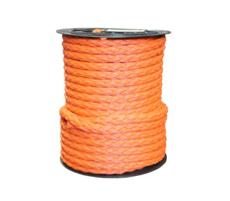 Köysikela palmikoitu polyeteeniköysi oranssi 16 mm x 60 m