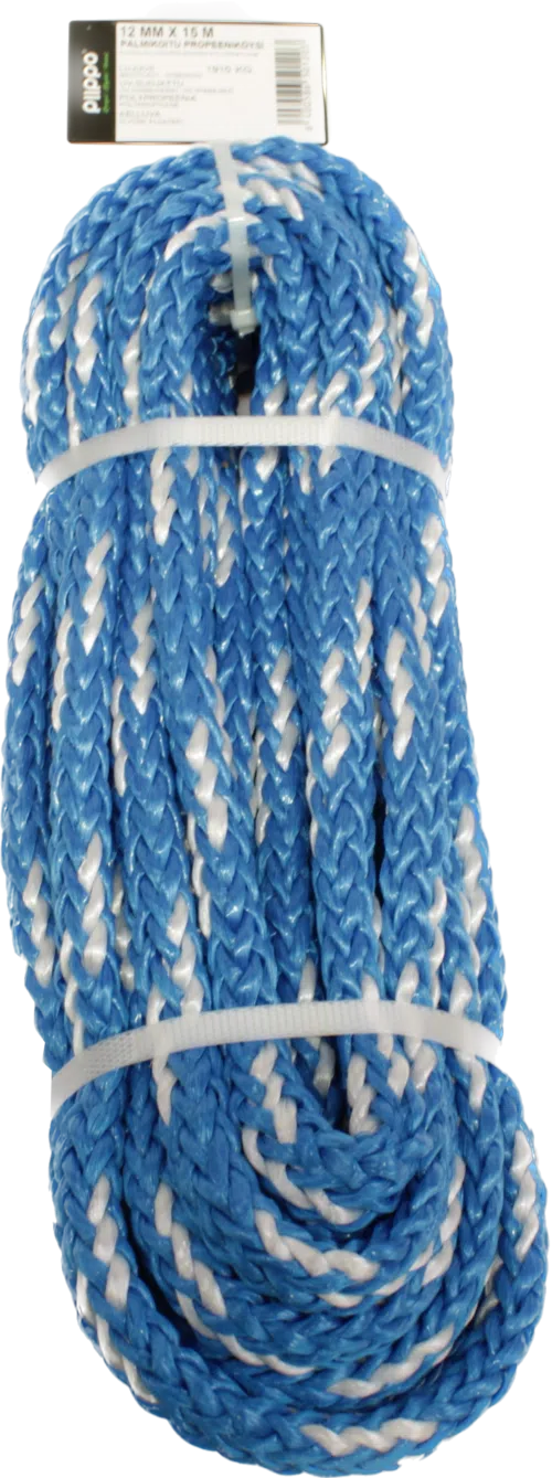 Braided polypropylene rope blue/white 12mm x 15m - Image 2