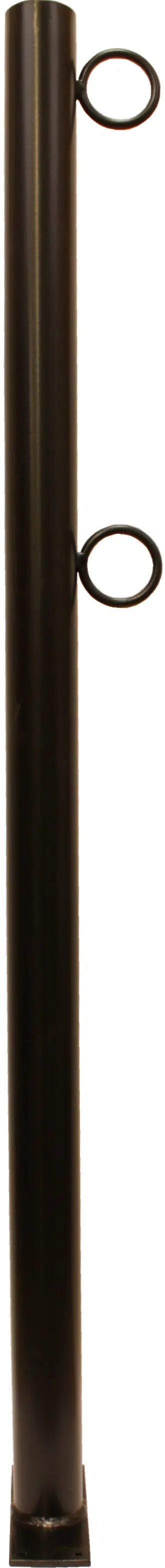 Musta Köysitolppa 950mm kahdella lenkillä Ø 36mm