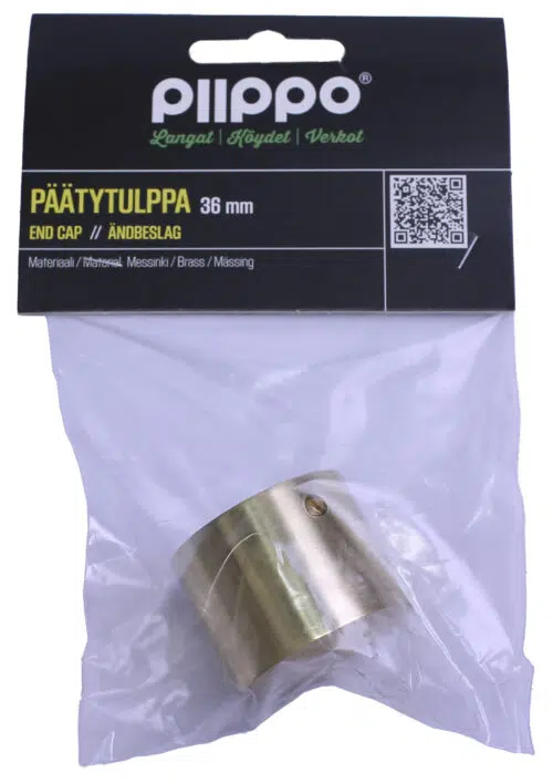 Päätytulppa Ø 38 mm messinki - Image 2