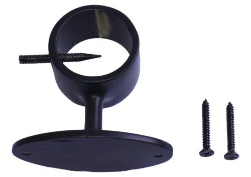 Kannatin Ø 38 mm pulverimaalattu musta - Image 2