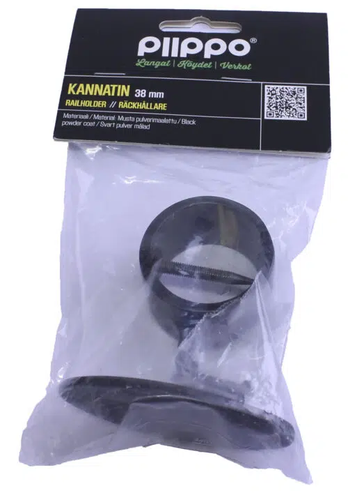Kannatin Ø 38 mm pulverimaalattu musta - Image 3
