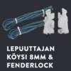 BUNDLE (PARI) LEPUUTTAJAN KÖYSI 8MM JA FENDERLOCK VALKEA