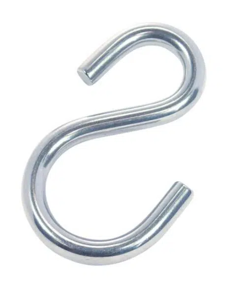 S-koukku, epäsymmetrinen, 3mm x 30mm, 2kpl