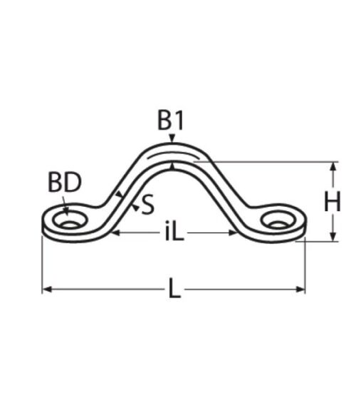 Flat eye strap A4 56mm - Image 2
