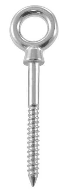 Silmukkaruuvi puukierteellä, 5mm x 50mm