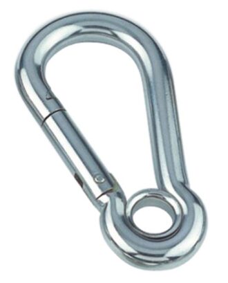Spring hook with eyelet A4 4x40mm