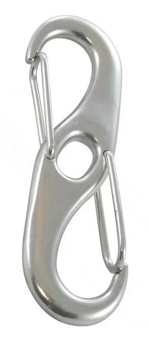Karbiinihaka, tupla, 80mm