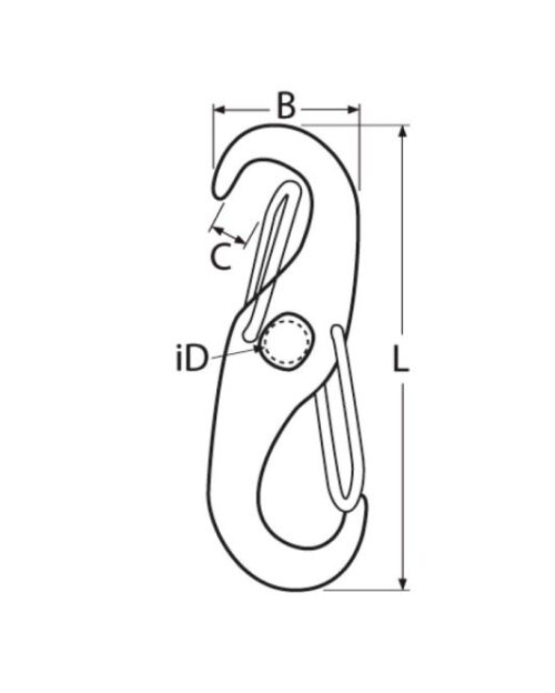 Double spring hook A4 80mm - Image 2