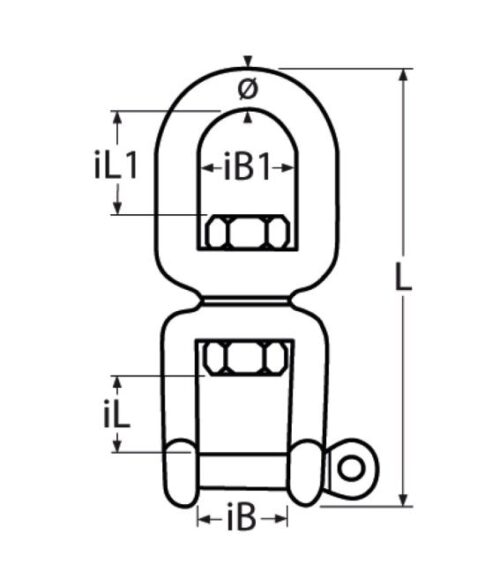 Swivel shackle eye-jaw A4 8x88mm - Image 2