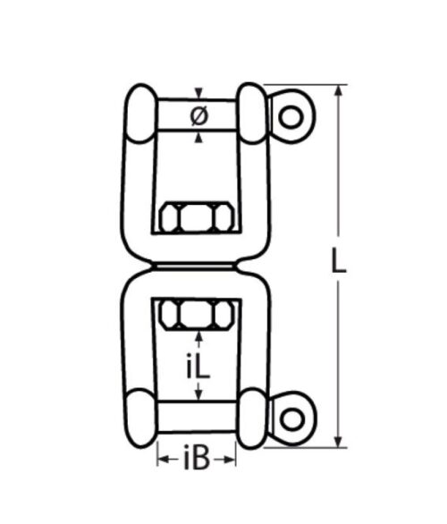 Swivel shackle jaw-jaw A4 6x66mm - Image 2