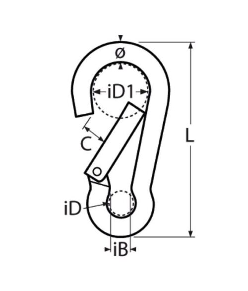 Alu spring hook Alu 5x50mm colour mix - Image 2