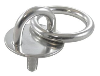 Round eye plate with thread and ring