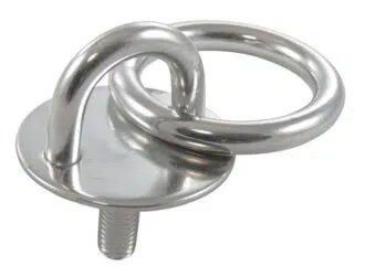 Pyöreä levy U-pultilla, renkaalla ja kierteellä