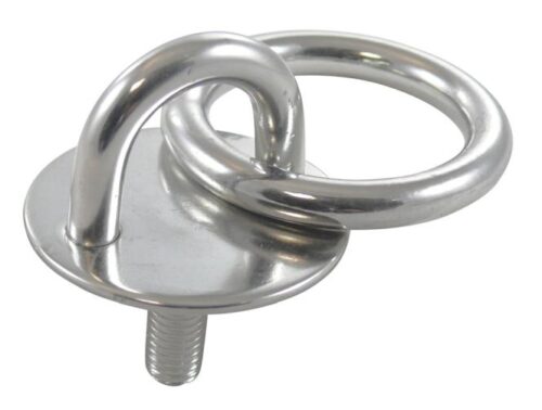 Round eye plate with thread and ring
