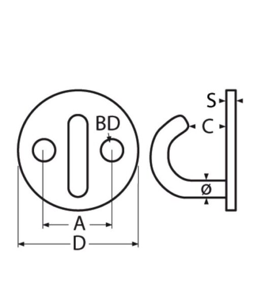 Round hook plate - Image 2