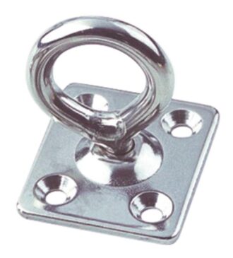 Square plate with swivel eye