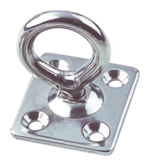 Square plate with swivel eye