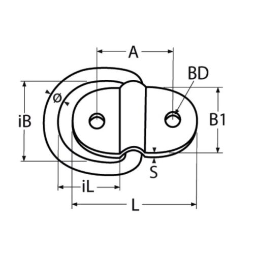 Folding pad eye, 6mm - Image 2