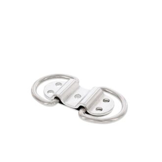 Double folding pad eye with counterplate