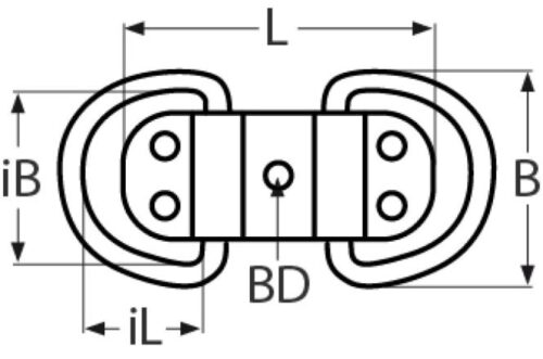 Double folding pad eye with counterplate - Image 2