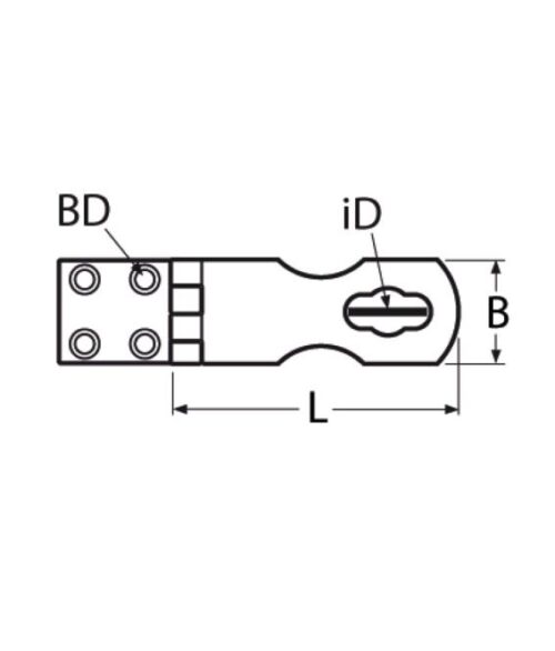Lockable swivel hasp - Image 2