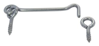 Gate hook with screw eyes