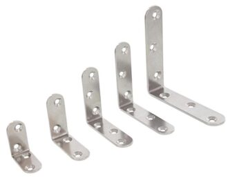 Corner brace, round ends, bare surface A4 60x15mm