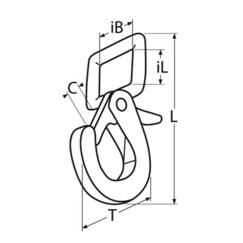 Strap hook with safety snap - Image 2