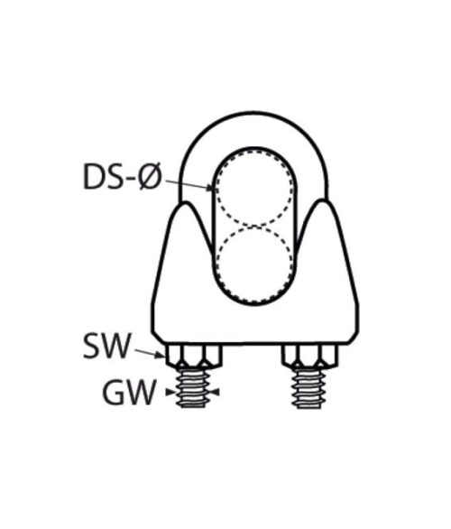 Wire rope clip A4 5mm - Image 2