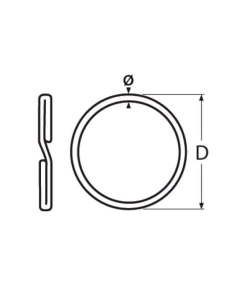 Key ring C1 2.0x30mm, 4pc - Image 2